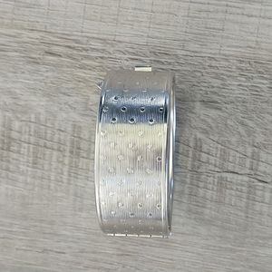 Silver metal 1" wide cuff bracelet
